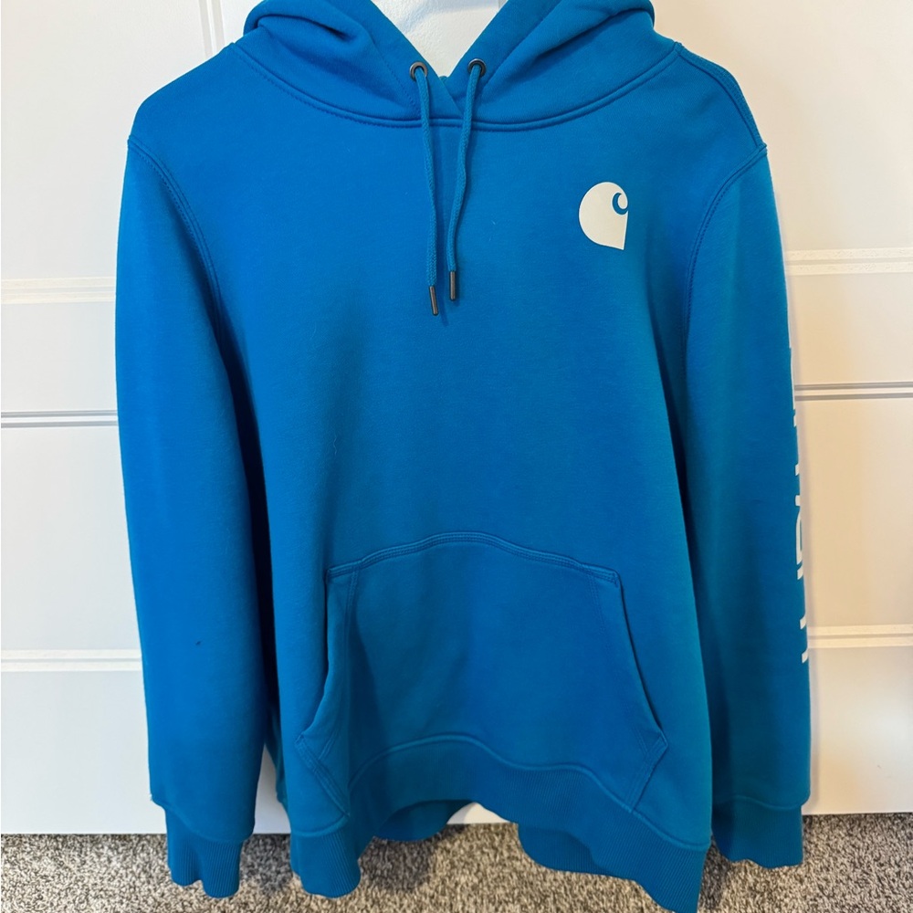 Carhartt Men’s Bright Blue Crewneck Hoodie